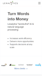 Mobile Screenshot of lexalytics.com